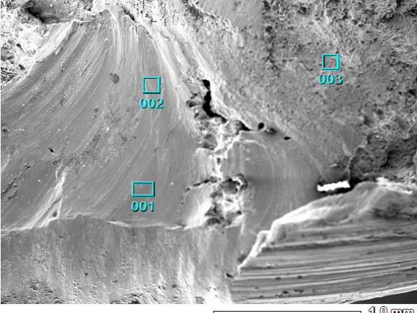 斷口A區能譜分析